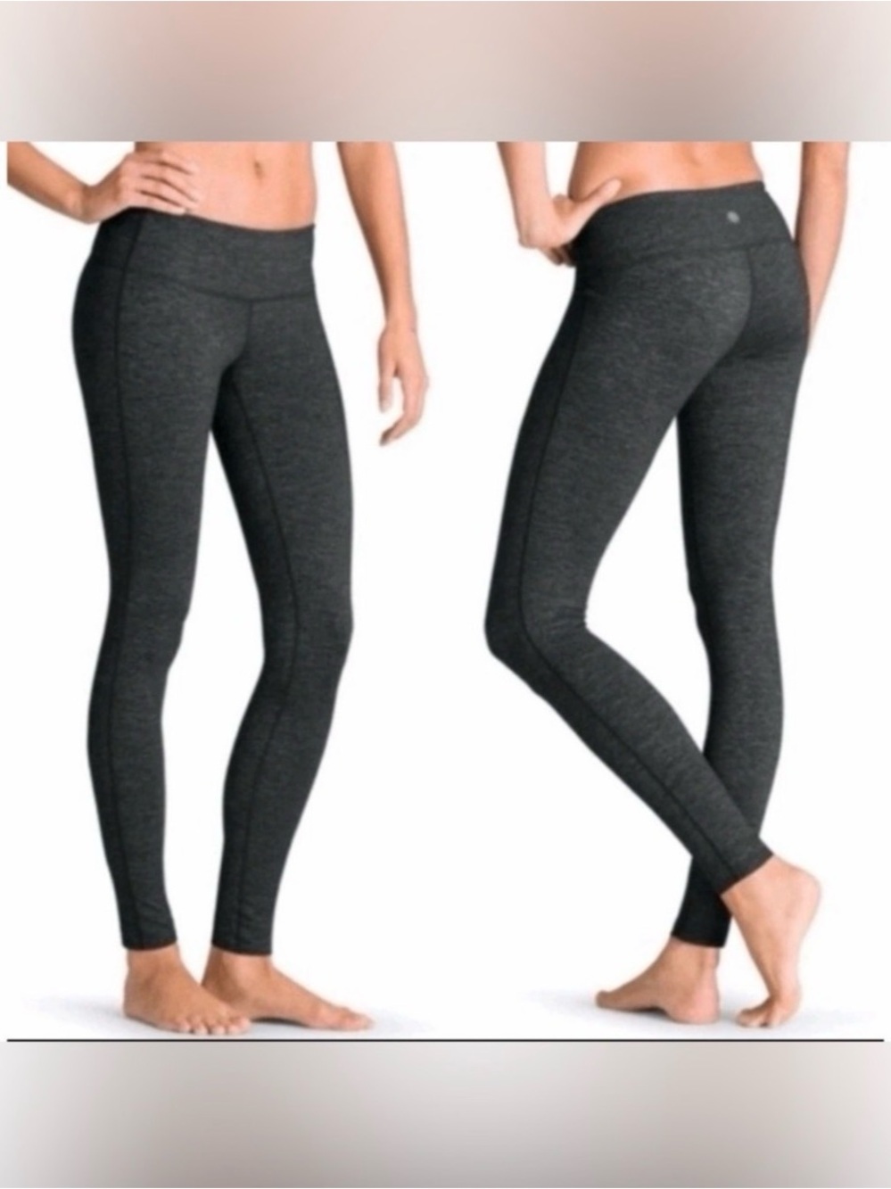 Athleta Odyssey chaturanga Grey shimmer leggings